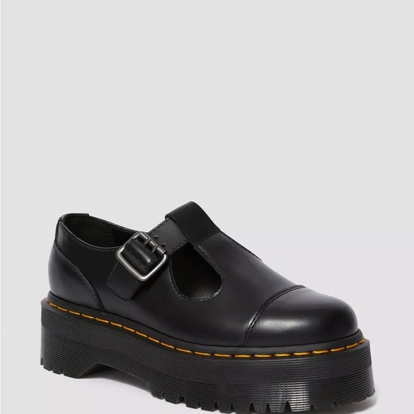 Dr. Martens Shoes - Dr Martens Women’s Bethan Oxford Black Mary Jane Platform Shoes
